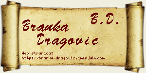 Branka Dragović vizit kartica